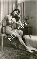 Photo pretty young woman nude art photographer unique around 1960 X177