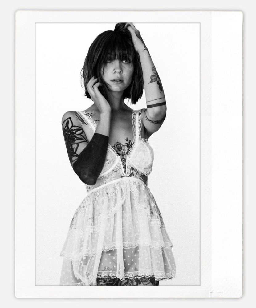 Art pinup tattooed alt model Sawyer Instax Wide Instant Film Print