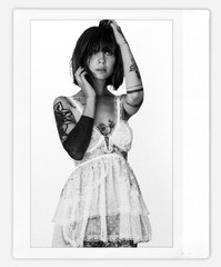 Art pinup tattooed alt model Sawyer Instax Wide Instant Film Print