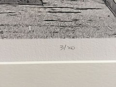 BRUCE BLUM SIGNED B&W Engraving (16″X 20″)-» No Cruising»