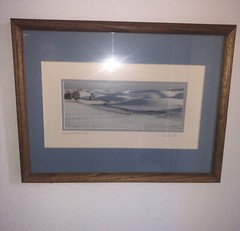 John Clement Signed Framed Art Landscape Desert Snow & Country Barn Winter (2)