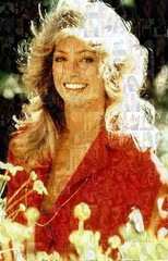 7x FARRAH FAWCETT mosaic cm. 31×42 poster with a lot of pics FF1,2,5,9,13,21,23