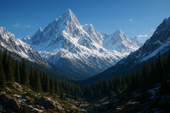 AI-Generated Crystal Peak Valley — Majestic Alpine Landscape 19