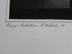 Framed Pencil-Signed + Titled Photo-Bugeye Restoration St Michaels ’77-Barb Dorr