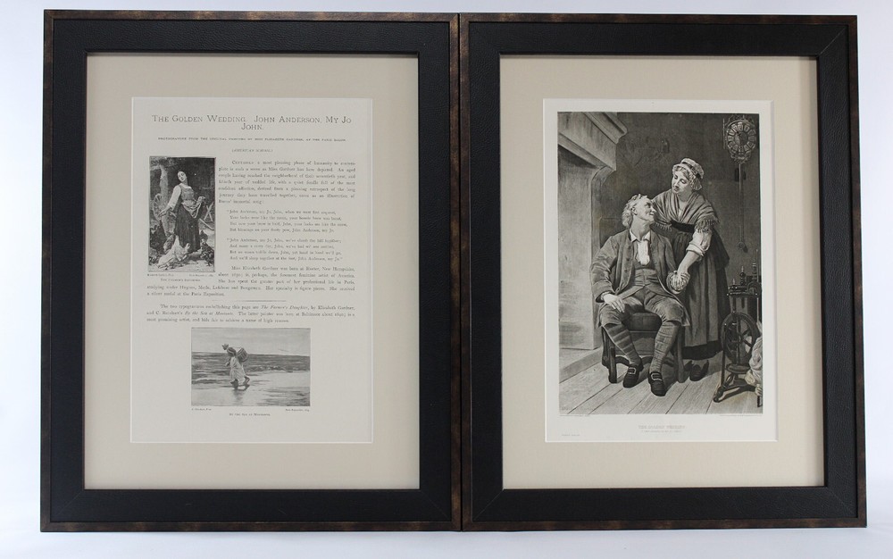 “The Golden Wedding” Photogravure of Original Painting by Elizabeth Gardner