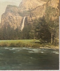 Antique ‘Gates of YOSEMITE El Capitan’ Hand Colored MAMMOTH ALBUMEN Photograph