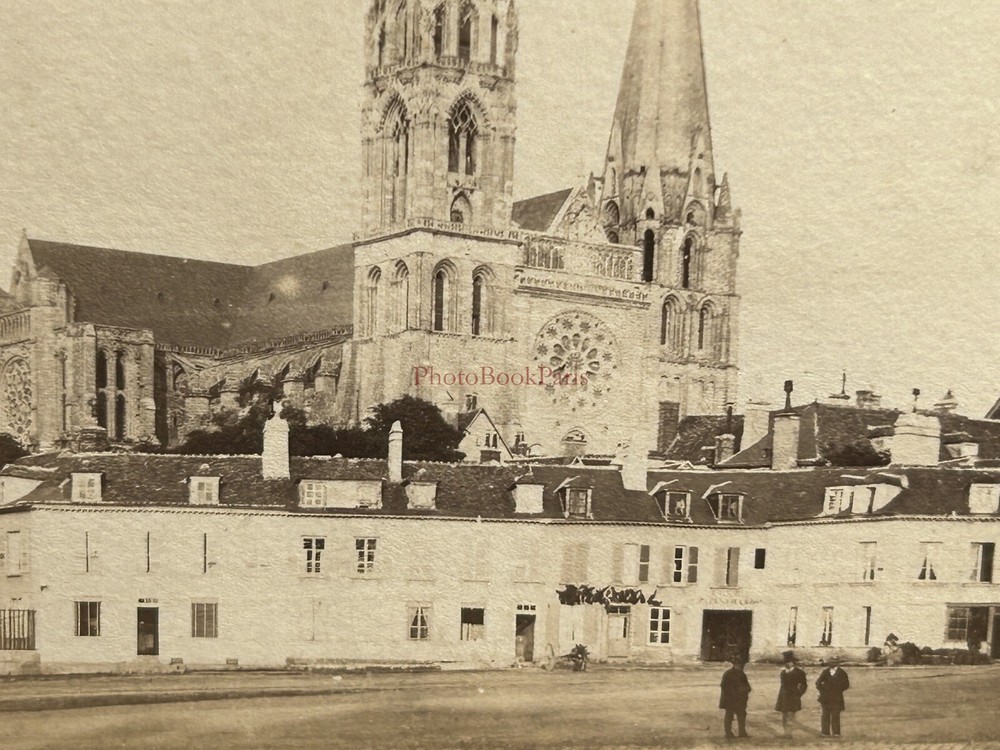 FRANCE Chartres The Cathedral C1858 Photo Furne And Tournament Stereo Vintage