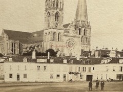 FRANCE Chartres The Cathedral C1858 Photo Furne And Tournament Stereo Vintage