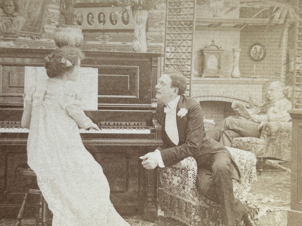 -scene genre piano lesson___group of figures__! The Life Of Married 1901 Photo