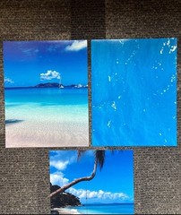 Set of 3 Scenic Nautical Tropical Beach Photographs – 11 x 14 Photo Prints