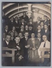 bathroom outdoor forest or? Pomerania? 1924 – Train Ride Conductor Handball Game Photo