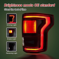 LED Tail Lights Assembly Fit for 2017 2018 2019 Ford F150 | LED Raptor with Blin