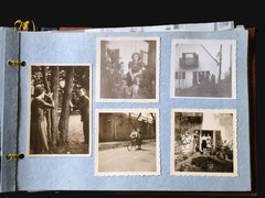 Photo Album Ancient B/W Photos 25 Sheets 75 Pictures Approx 23x16x4cm