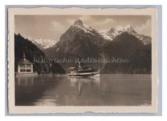 Steamer on Lake Lucerne Lucerne Switzerland ship – old photo 1930s