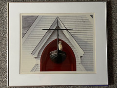 Ray Hartl Hand Signed Framed Photo of Sailor on Church Steeple – COA