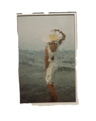 John Galbo Signed Photo Graphics Strong Breeze Depicts Motion Woman Dress Waves