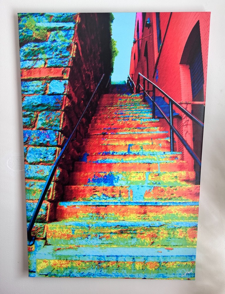 Washington The Exorcist Stairs Large Canvas Photo signed print Jost Houk