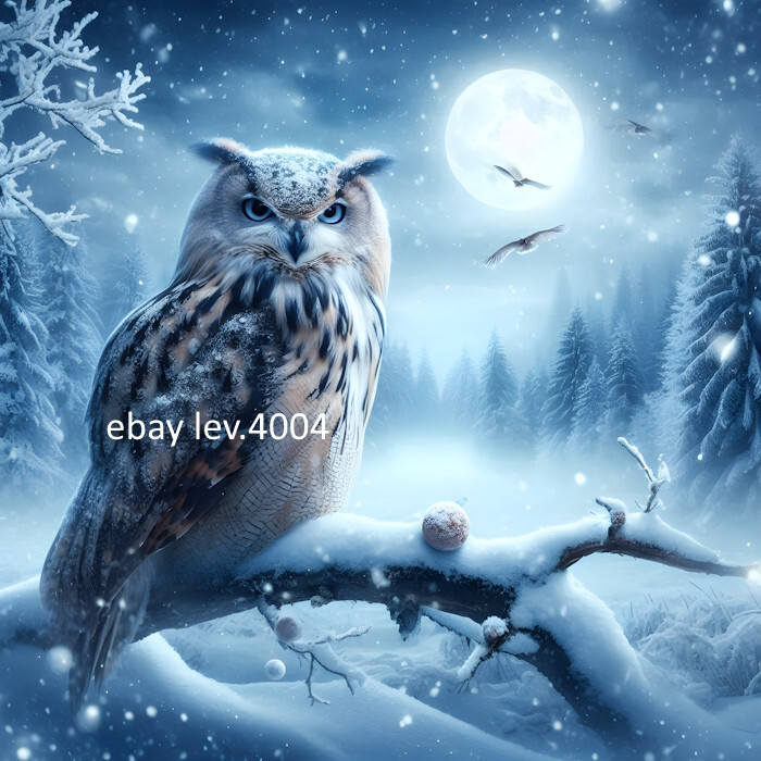 Digital Image Picture Photo Pic Wallpaper Background Cat AI ART Night Owl Snow