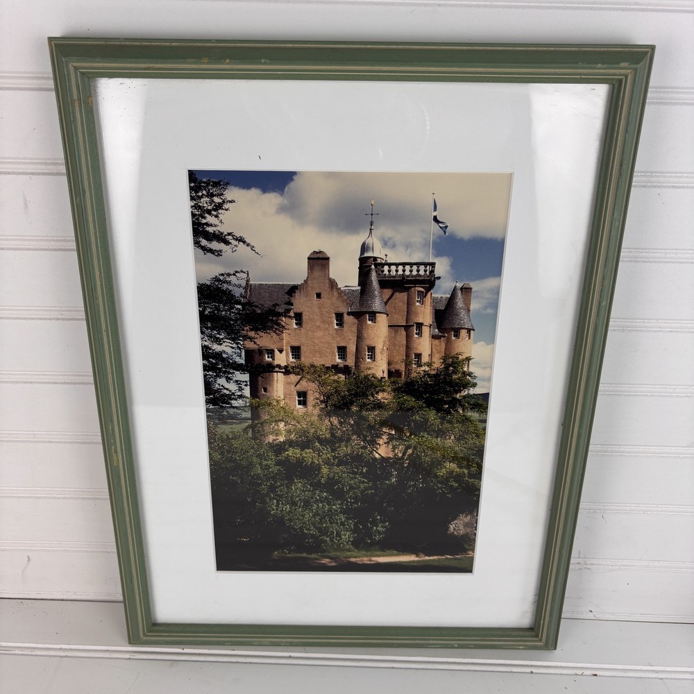 Historic Scottish Castle Photograph Framed Matted Art Print Vintage Landscape