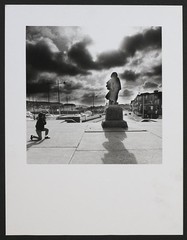 Original Vintage 1990s monument being photographed, artistic image, stamped