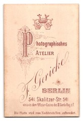 Photograph F. Gericke, Berlin, Skalitzer-Straße 54c, Soldier in Guard Uniform