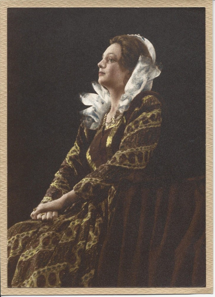 Hendrickson Hand Tinted 4.75 x 6.75 Photograph Seated Elizabethan Lady R169