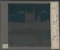 Basilica Notre-Dame de Fourvière Lyon, Antique Glass Color Plaque, 8.5×10 Cm