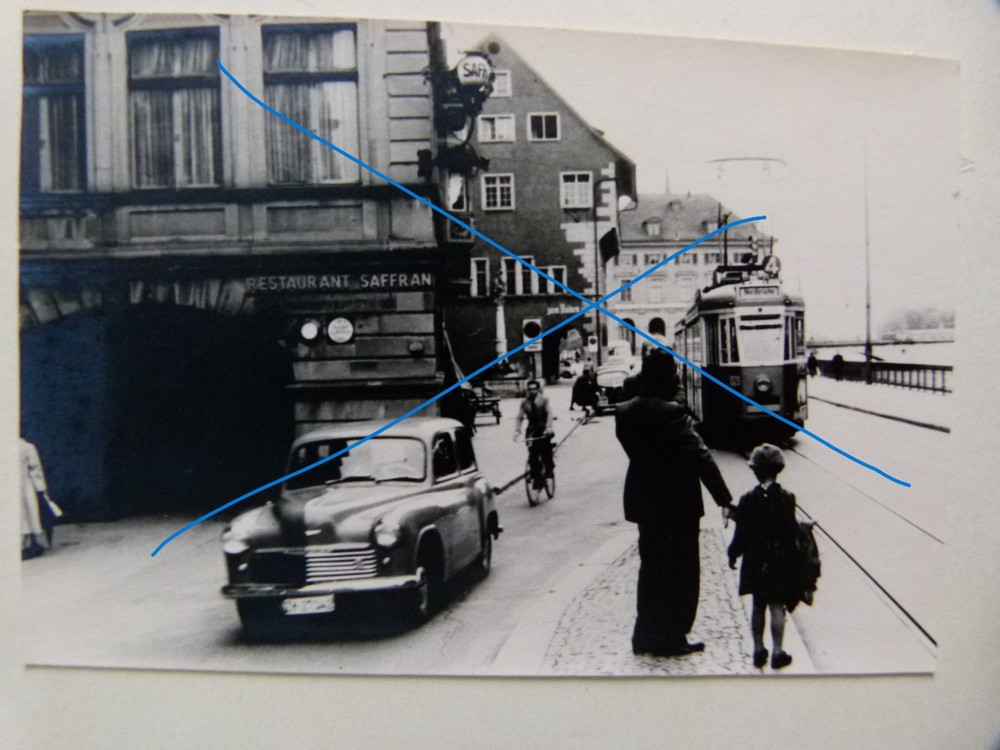 Old Photo Album from 1953, Switzerland Travel, Cars, Tram, Technology, Zurich, Freiburg