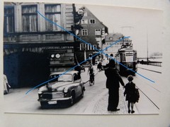 Old Photo Album from 1953, Switzerland Travel, Cars, Tram, Technology, Zurich, Freiburg