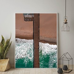 Ventura Pier California Wall Art Photo Print, Aerial Pier Photography Ventura CA