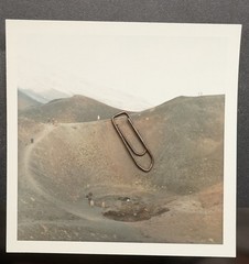 Photo View 1966 Etna Sicily Italy Color Volcano Landscape Picture Crater Old