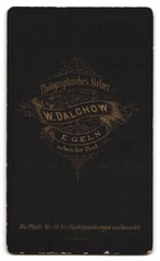 Photograph W. Dalchow, Egeln, portrait of an elegantly dressed young woman mi