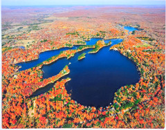 Sawyer Lake, Langlade Co. near Hollister, Wisc. Overhead Photo. Frame Optional.