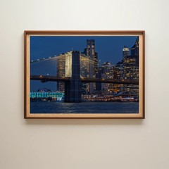 Original Fine Art Photograph of The Brooklyn Bridge at dusk