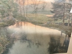 Signed Wallace Nutting “A Barre Brook” Hand Colored Photo ~ Framed
