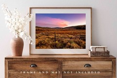 Rocky Mountains Photography Print: New Mexico Mountain Valley Sunset Photo