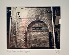 King’s Cross London Photograph «Platform 9 3/4» Print 8/10 inches by KYLE SPEARS