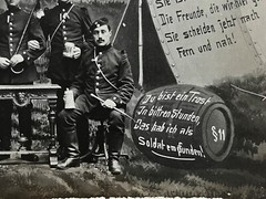 Vintage 1910-1912 German Military Photograph Patriotic Soldiers Commemorated