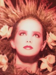 VINTAGE SURREAL MODERNIST PORTRAIT FIGURE FLOWER BOQUET PHOTOGRAPH AVANT GARDE