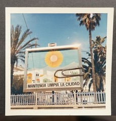 Photo View 1966 Spain Advertising Advertising Street Sign Vintage Color Picture Kodak