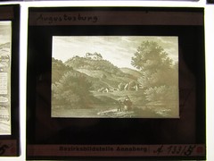 Erzgebirge cities after old engravings Annaberg etc. 14 historical glass pictures