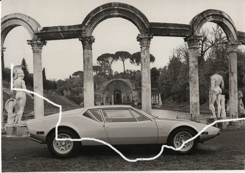 22×16 Original Vintage Press Photo 1970 De Tomaso Pantera photo