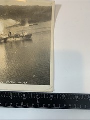WWII Real 8” x 10” Simpson Harbor, New Britain, 1943 Battleship