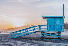 «SUNSET AT STATION 18» FRAMED AND SIGNED BY LOS ANGELES PHOTOGRAPHER ROB SMITH