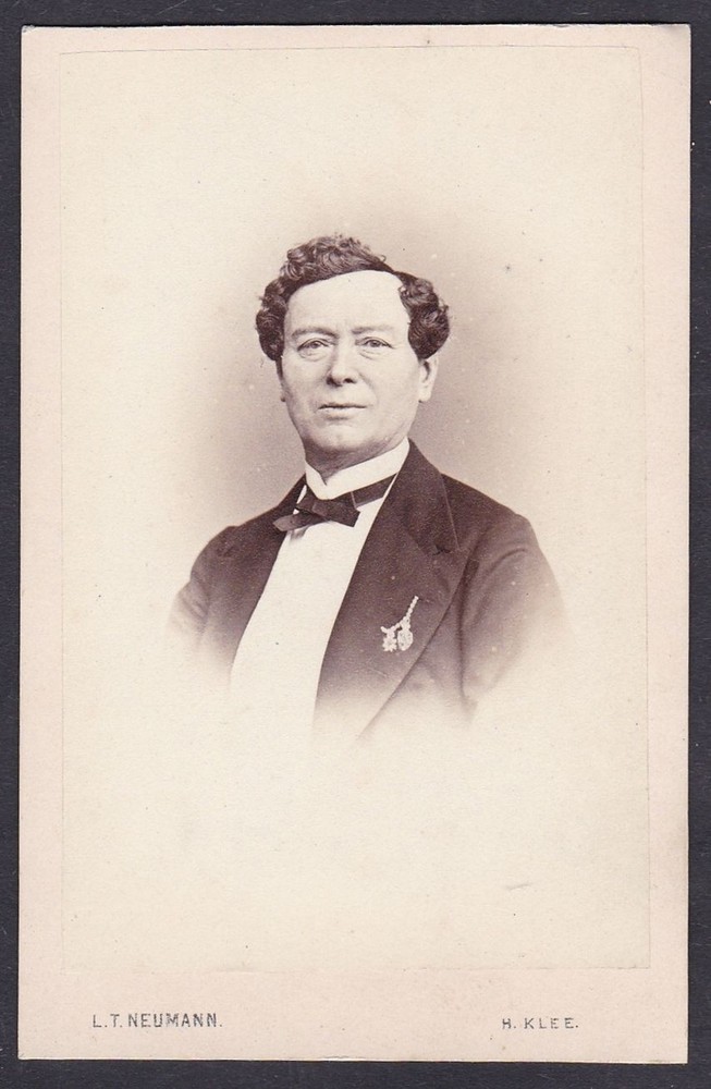 Karl Fichtner Actor Vienna Burgtheater Portrait CDV Photo 1860
