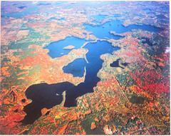 Spider Lake Chain, Sawyer Co., Hayward, Wisc., Overhead Photo. Frame Optional.