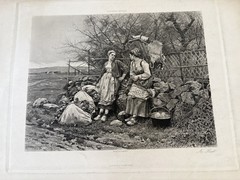 Photogravure , 1890, lot of 7. Smille , F.C Jones,Ridgeway Knight and more