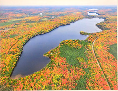 Connors Lake, Sawyer County, Winter, Wisconsin, Aerial Photo. Frame Optional.