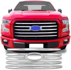 Fits 2015 Ford F150 Xlt-Chrome Grille Overlay