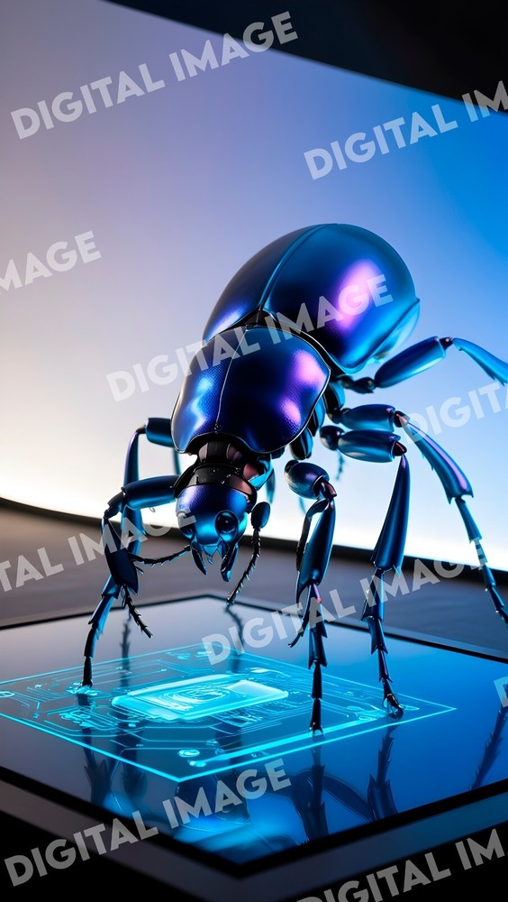 Digital Art Picture Image Photo Wallpaper Background Desktop AI – Robot Beetle